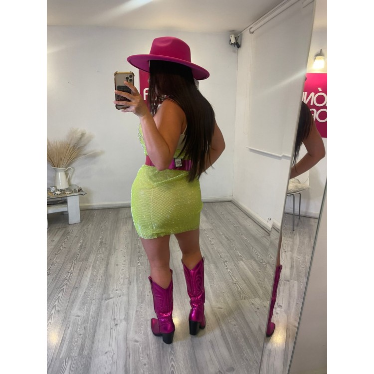 MINIDRESS CRISTAL VERDE NEON 
