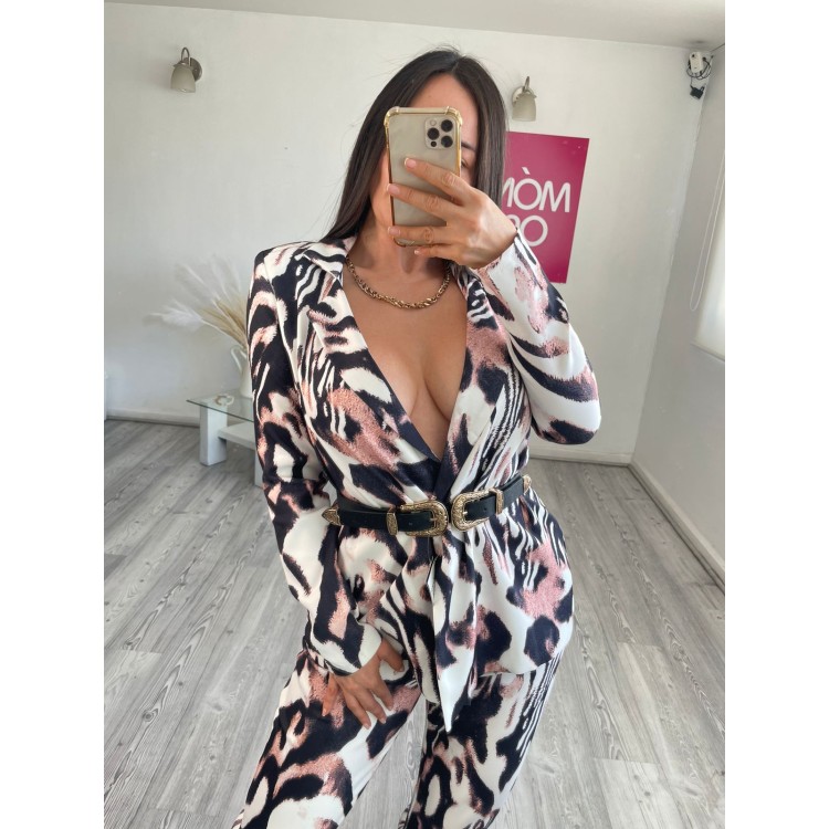 TRAJE SASTRE LEOPARD NEUTRO