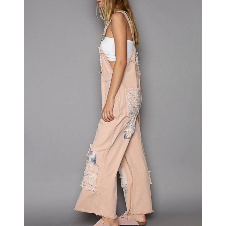 OVEROL DENIM TEJIDOS SALMON