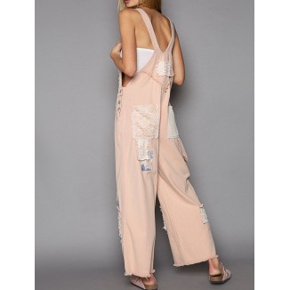 OVEROL DENIM TEJIDOS SALMON