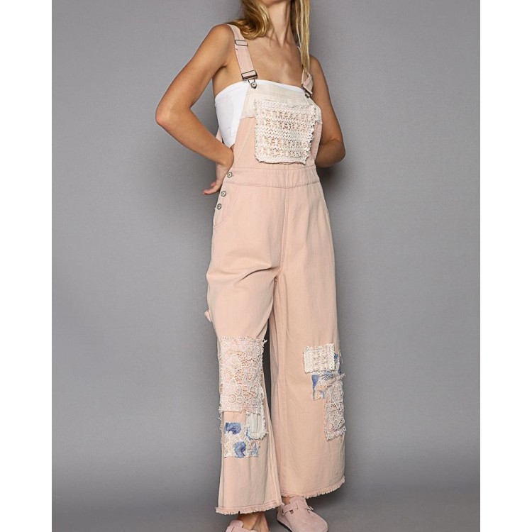 OVEROL DENIM TEJIDOS SALMON