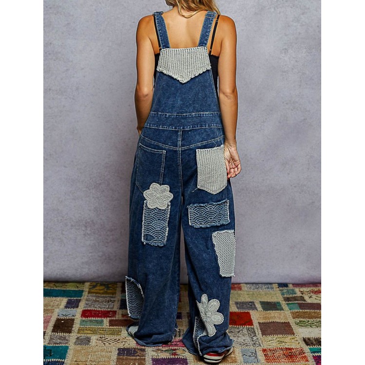 OVEROL AZUL MARINO DENIM CROCHET