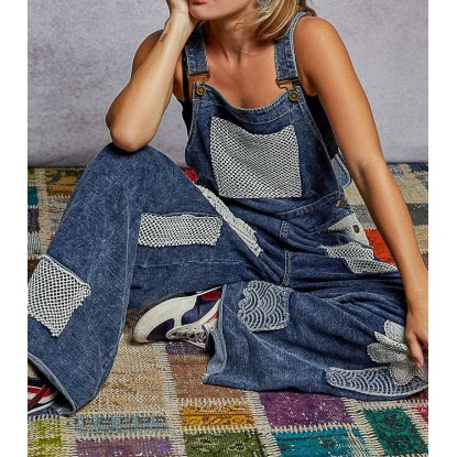 OVEROL AZUL MARINO DENIM CROCHET