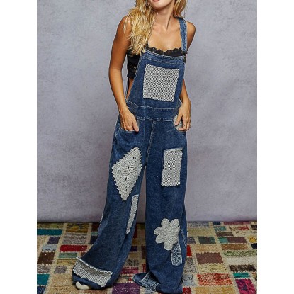 OVEROL AZUL MARINO DENIM CROCHET