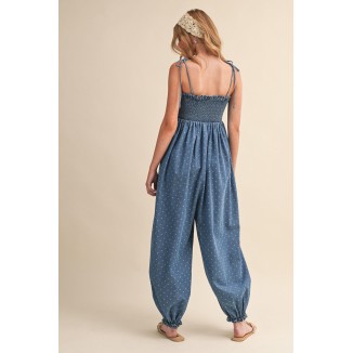 PALAZZO DENIM POLKA