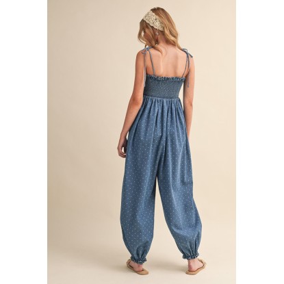 PALAZZO DENIM POLKA