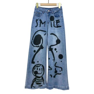 PANTALON DENIM SNOOPY NEGRO
