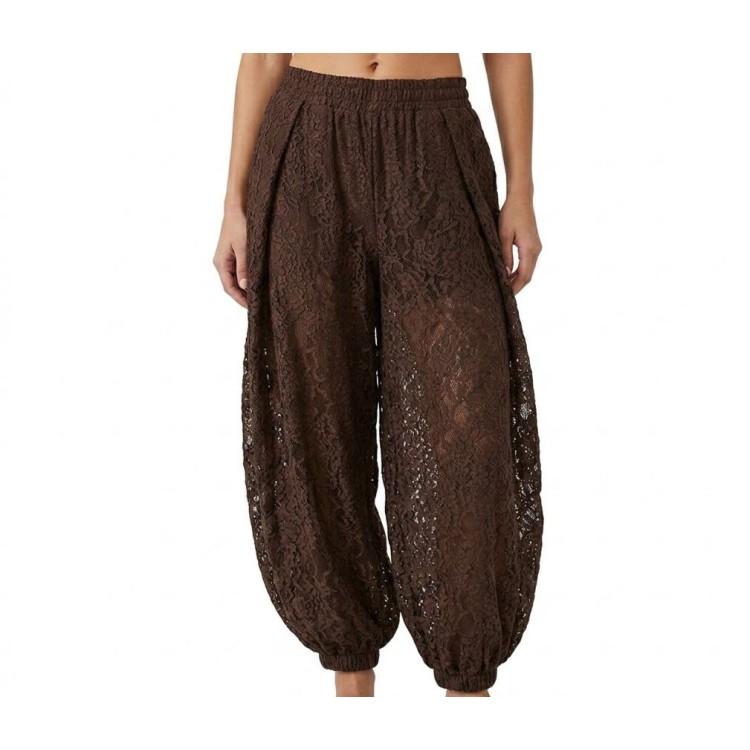 PANTALON ENCAJE CAFE ALADIN