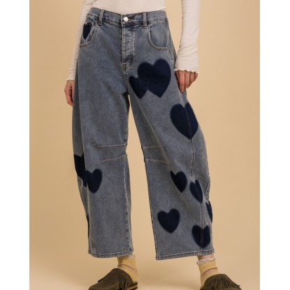 PANTALON CORAZONES DENIM