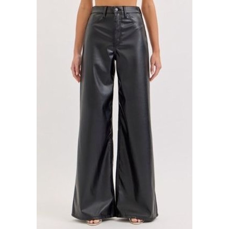 PANTALON RECTO NEGRO VINIPIEL