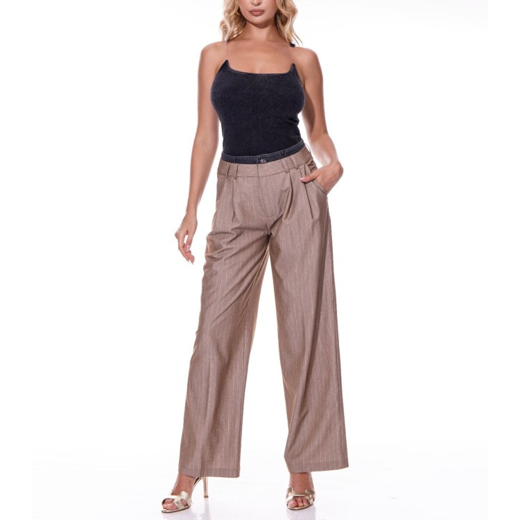 PANTALON VESTIR LINES MOKA 