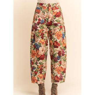 PANTALON FLORES COLORES PUNTO CRUZ