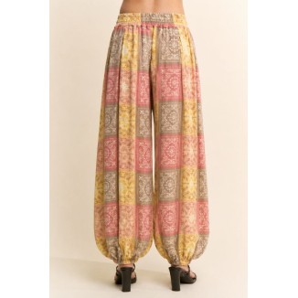 PANTALON MOCHA FLORAL ALADIN