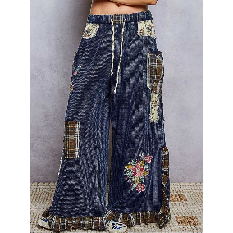 PANTALON AZUL OLAN PARCHE