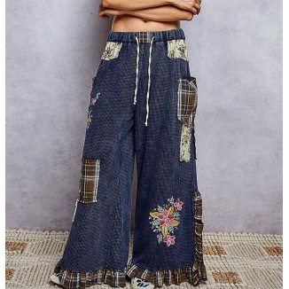 PANTALON AZUL OLAN PARCHE