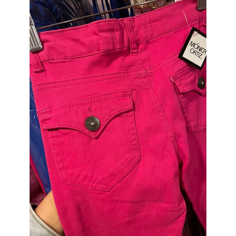 PANTALON MEZCLILLA MAGENTA