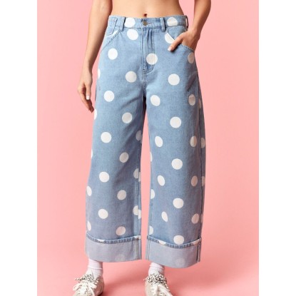 PANTALON DENIM POLKA AZUL