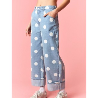 PANTALON DENIM POLKA AZUL