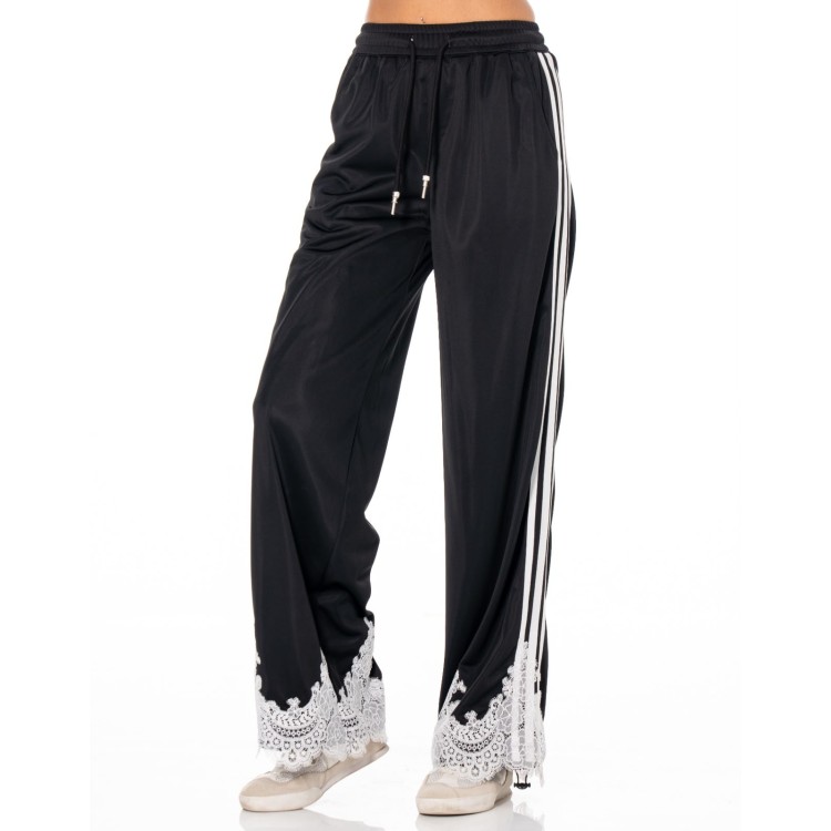 PANTALON NEGRO ENCAJE BLANCO