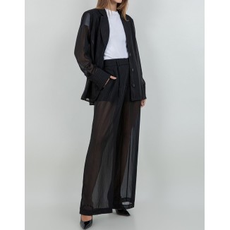 PANTALON VESTIR NEGRO TRANSPARENTE