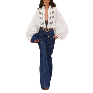 PANTALON RECTO BOLSAS DARK DENIM