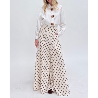 MAXIPANTALON IVORY POLKA
