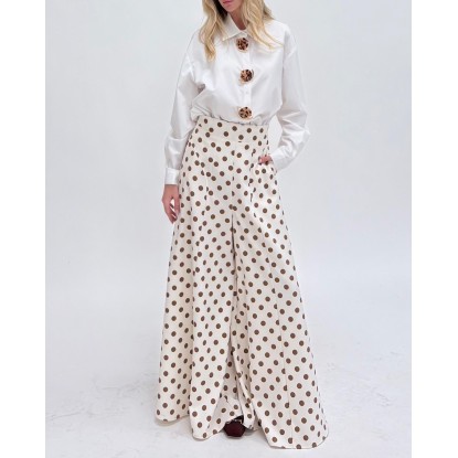 MAXIPANTALON IVORY POLKA