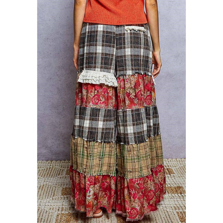 PANTALON CUADROS ROJO VARIOS