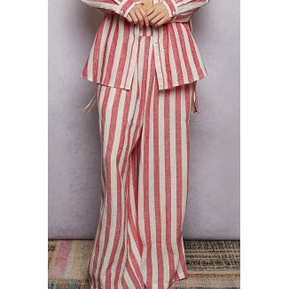 PANTALON RAYAS ROJO