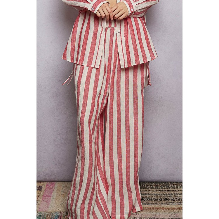 PANTALON RAYAS ROJO