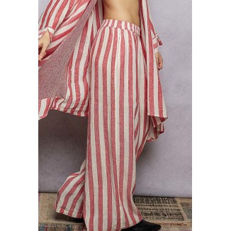 PANTALON RAYAS ROJO
