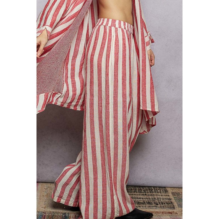 PANTALON RAYAS ROJO