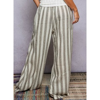 PANTALON GRIS RAYAS LINO
