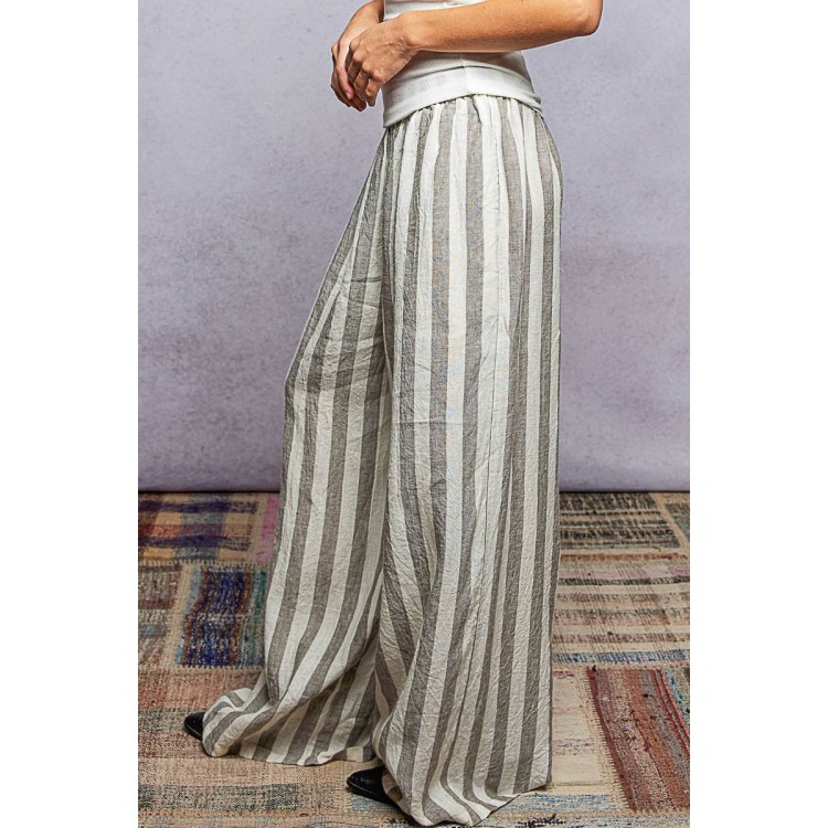 PANTALON GRIS RAYAS LINO