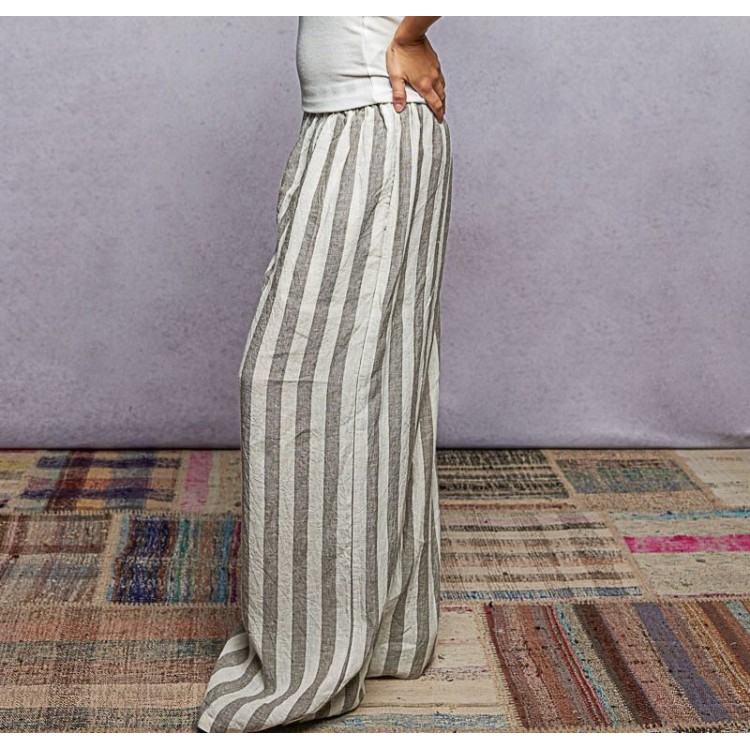 PANTALON GRIS RAYAS LINO
