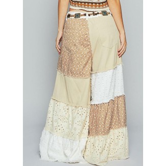 PANTALON FALDA MIX BEIGE