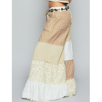 PANTALON FALDA MIX BEIGE