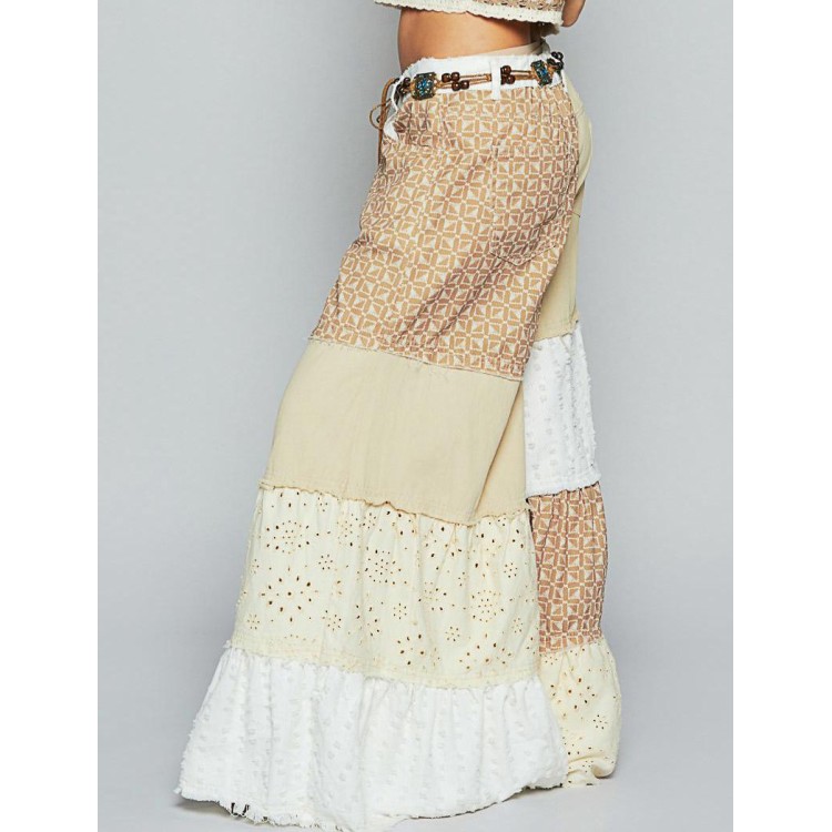 PANTALON FALDA MIX BEIGE