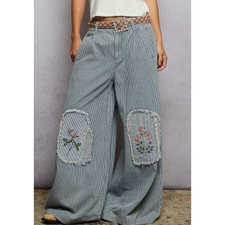 PANTALON DENIM RAYAS PARCHE