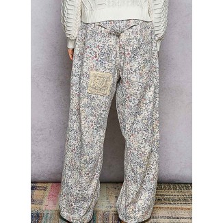PANTALON ROSA FLORAL