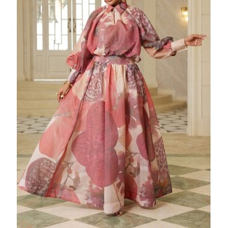 SET CORAL MAXIFALDA ESTAMPADO
