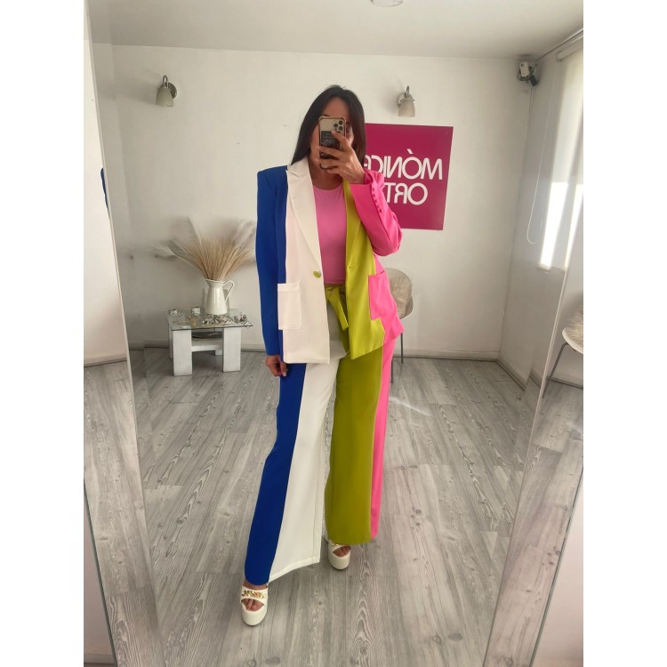 SET BLAZER BLOQUES ORO 