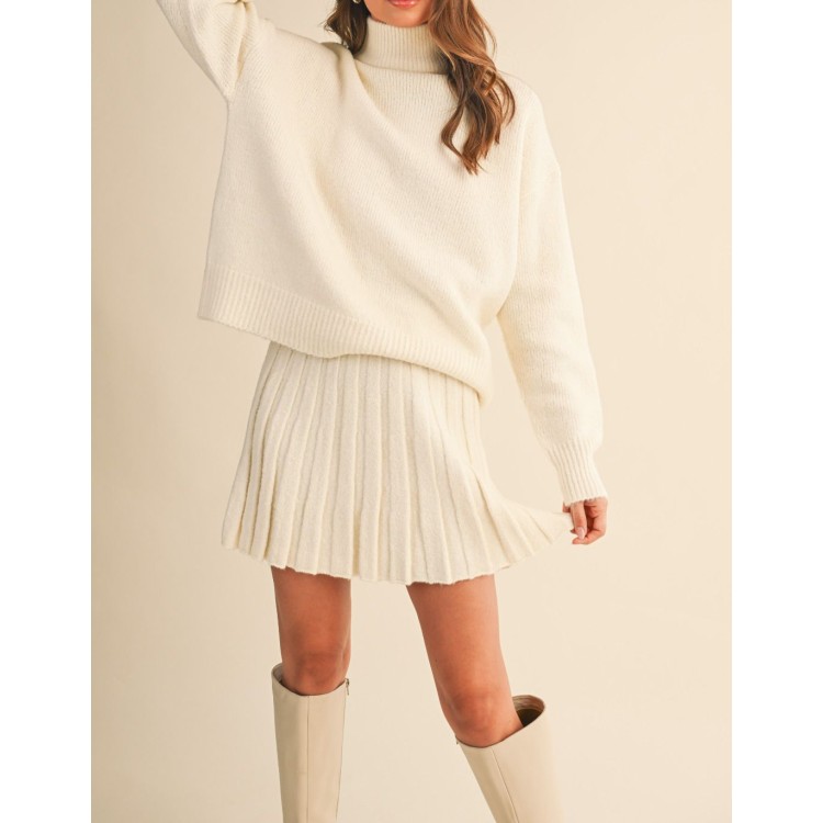 SET FALDA TABLONES CREMA