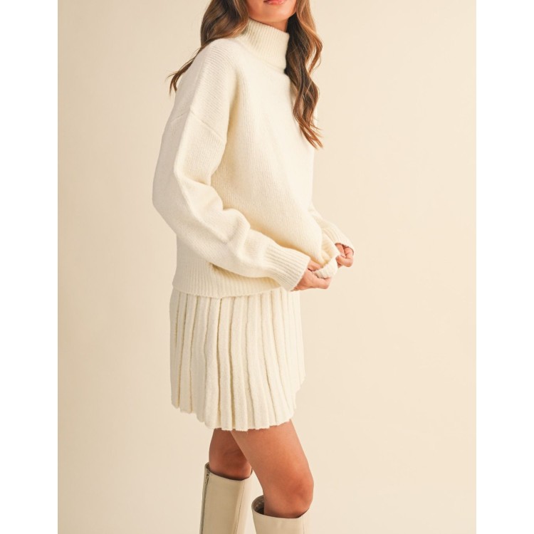 SET FALDA TABLONES CREMA