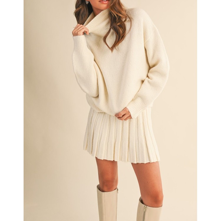 SET FALDA TABLONES CREMA