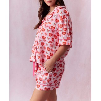 PIJAMA PASTILLAS LOVE ROSA 