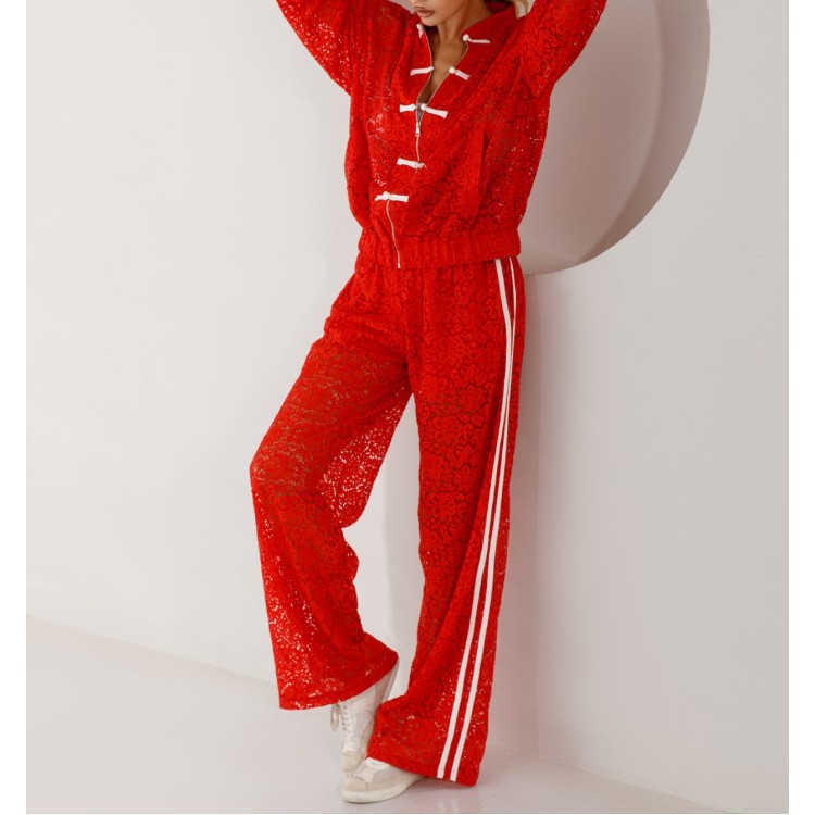 SET ROJO ENCAJE PANTS