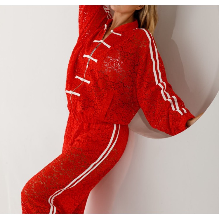 SET ROJO ENCAJE PANTS