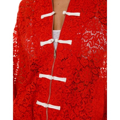 SET ROJO ENCAJE PANTS