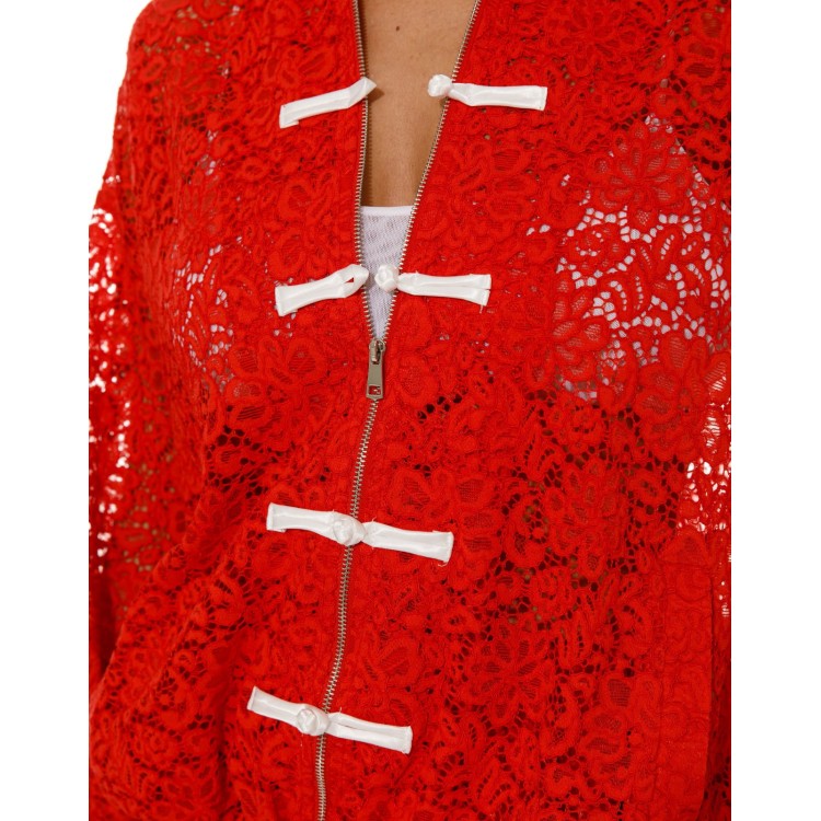 SET ROJO ENCAJE PANTS